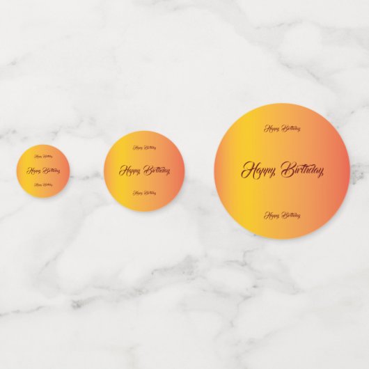 Verloop Verjaardag Viering Confetti (Achterkanten)