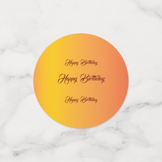 Verloop Verjaardag Viering Confetti (Kleine voorkant)