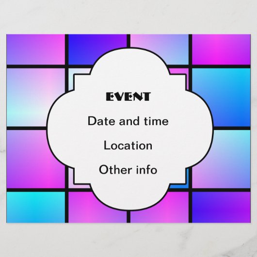 Verloop vierkanten patroon flyer (Voorkant)