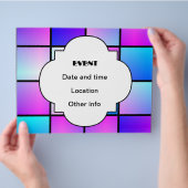 Verloop vierkanten patroon flyer (Hand)