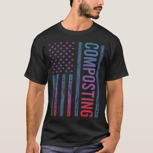 Verloop Vlag Composter Composteermachine Compostee T-shirt (Voorkant)