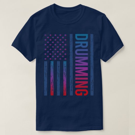 Verloop vlag Drummer Drummer Drums T-shirt (Design voorkant)