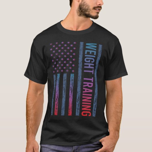 Verloop Vlag Gewichtstraining T-shirt (Voorkant)