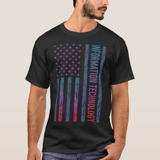 Verloop Vlag Informatietechnologie T-shirt (Voorkant)