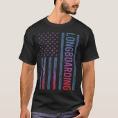 Verloop Vlag Longboarden Longboard Longboarder T-shirt (Voorkant)