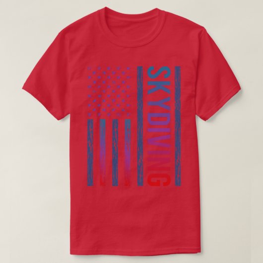 Verloop vlag Skydiving Skydive Skydiver T-shirt (Design voorkant)