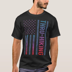 Verloop Vlag Thru-Wandelen Thru Wandelen Wandelen T-shirt