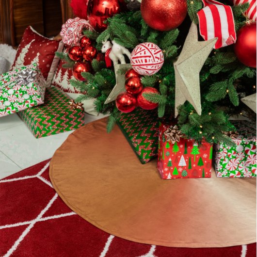 Verloop voor met koper gekleurde metalen stijlen kerstboom rok