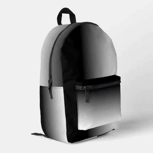 Verloop wit naar zwart bedrukte rugzak (Achterkant Hoek Links)