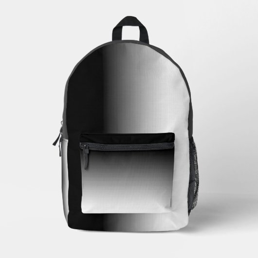 Verloop wit naar zwart bedrukte rugzak (Voorkant)