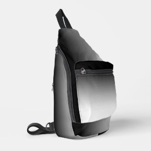 Verloop wit naar zwart sling bag