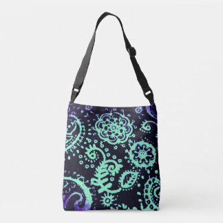 Verloop Zee-schuim Paarse Print Schoudertas Crossbody Tas