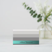 Verloop Zilver met Blauwgroen Banner Aangepaste te Visitekaartje (Staand voorkant)