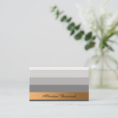 Verloop Zilver met Golden Banner Custom Text Visitekaartje (Staand voorkant)