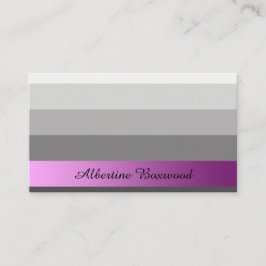 Verloop Zilver met Roze Banner Custom Text Visitekaartje
