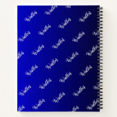 Verloop Zwart Blauw Kleur - Initiaal Naam Monogram Notitieboek (Achterkant)