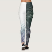 Verloop Zwart en Blauw Geometrisch ontwerp Leggings (Achterkant)