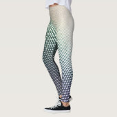 Verloop Zwart en Blauw Geometrisch ontwerp Leggings (Links)