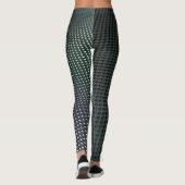 Verloop Zwart en Blauw Geometrisch ontwerp Leggings (Achterkant)