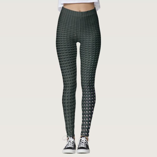 Verloop Zwart en Blauw Geometrisch ontwerp Leggings (Voorkant)