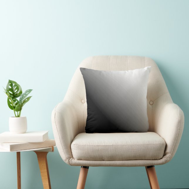 Verloop Zwart Grijs en Wit Kussen (Stoel)