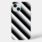 Verloop Zwart Grijs en Wit Strepen Case-Mate iPhone Case (Achterkant)