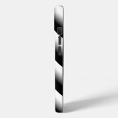 Verloop Zwart Grijs en Wit Strepen Case-Mate iPhone Case (Achterkant / Links)