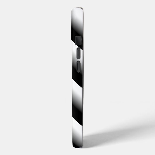 Verloop Zwart Grijs en Wit Strepen Case-Mate iPhone Case (Achterkant / Links)