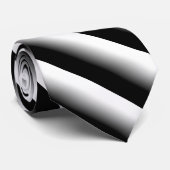 Verloop Zwart Grijs en Wit Strepen Stropdas (Opgerold)