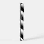 Verloop Zwart Grijs en Witte Strepen iPhone 15 Case (Rechterkant)