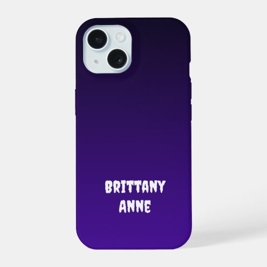Verloop zwart naar Paars iPhone 15 Case (Achterkant)