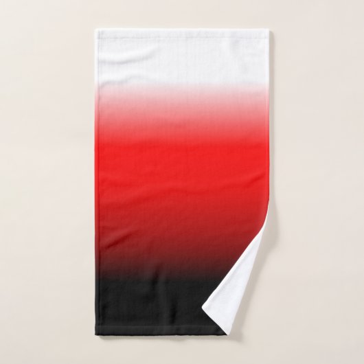 Verloop zwart, rood en wit bad handdoek (Handdoek)