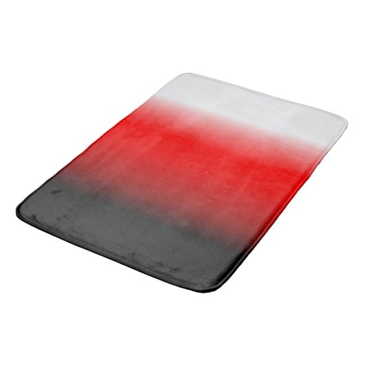 Verloop zwart, rood en wit badmat (Gekanteld)