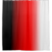 Verloop zwart, rood en wit douchegordijn (Voorkant)