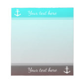 Verloopaqua rood | witte anker notitieblok (Voorkant)