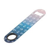 Verloopaqua rood | witte anker speed flessenopener (Achterkant Gekanteld)