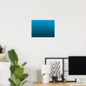 Verloopblauw - diep naar licht | Mood Achtergrond Poster (Thuiskantoor)