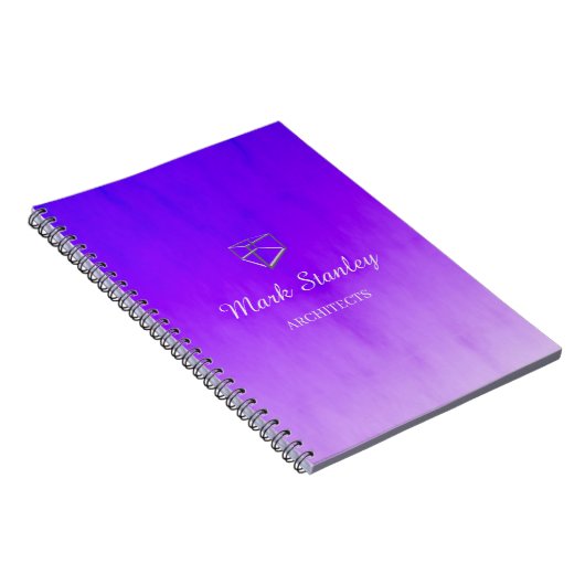 Verloopblauw en paars notitieboek (Rechterzijde)