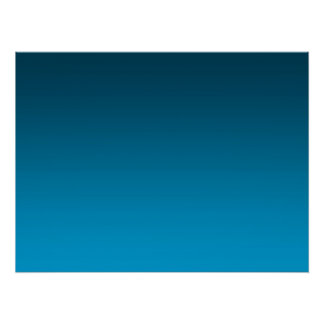 Verloopblauw - licht naar diep | Mood Achtergrond Perfect Poster