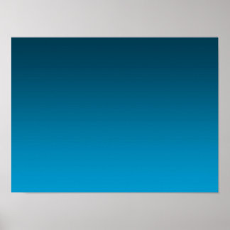 Verloopblauw - licht naar diep | Stemming Achtergr Poster