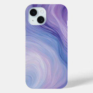 Verloopblauw, Paarse Abstracte Wavy Patroon iPhone 15 Case