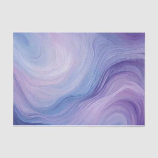 Verloopblauw, Paarse Abstracte Wavy Patroon Tissuepapier (Voorkant)