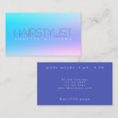 Verloopblauwe glansstijl visitekaartje (Voorkant / Achterkant)