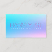 Verloopblauwe glansstijl visitekaartje (Voorkant)