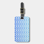 Verloopblauwe golven bagagelabel (Voorkant verticaal)