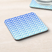 Verloopblauwe golven bier onderzetter (Linkerzijde)