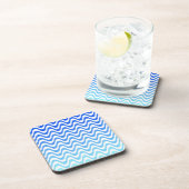 Verloopblauwe golven bier onderzetter (Rechterzijde)