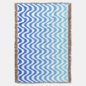 Verloopblauwe golven deken (Voorkant Verticaal)