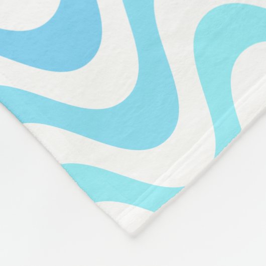 Verloopblauwe golven fleece deken (Hoek)