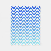 Verloopblauwe golven fleece deken (Voorkant)